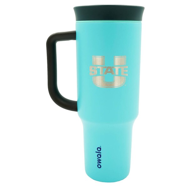 U-State Engraved 40oz Owala Tumbler Blue and Black